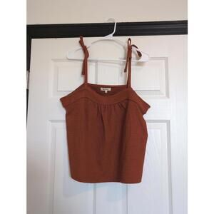 Large NWT madewell cotton blend rust brown tank top